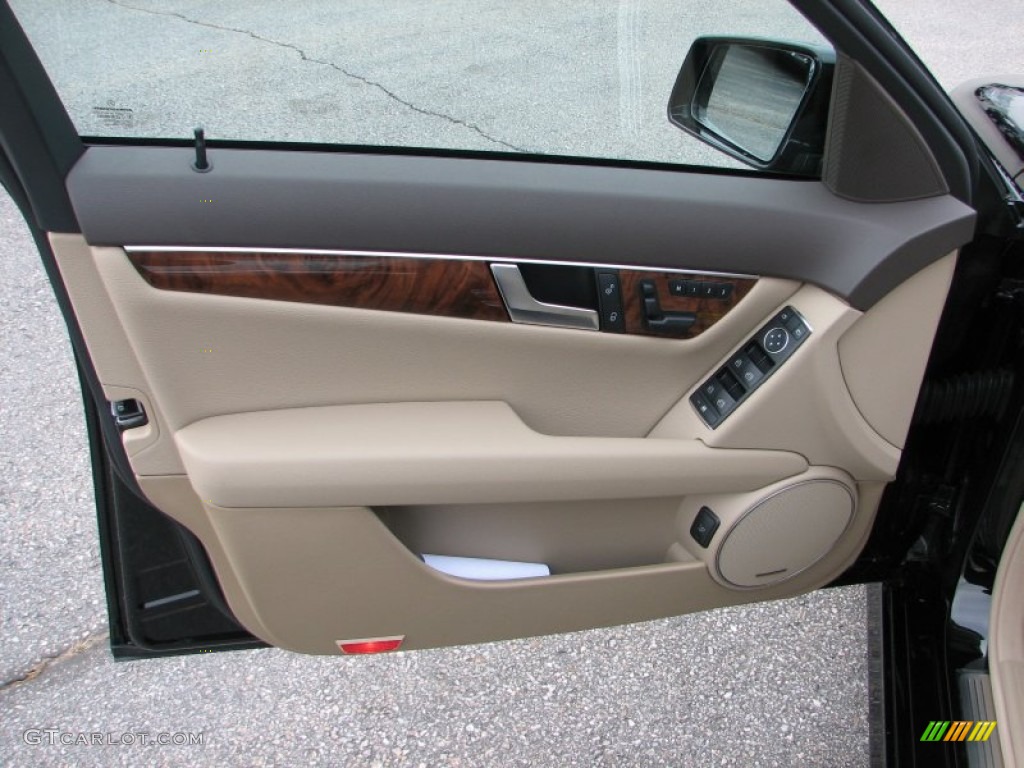 2012 Mercedes-Benz C 300 Sport 4Matic Almond Beige/Mocha Door Panel Photo #56855441