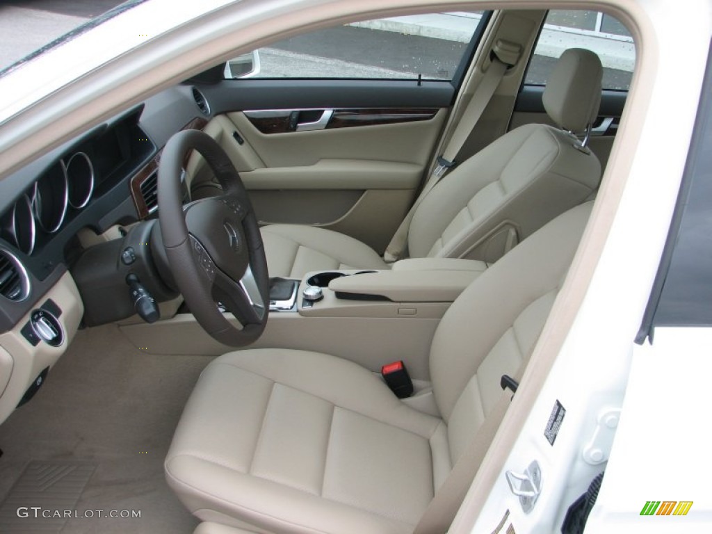 Almond Beige/Mocha Interior 2012 Mercedes-Benz C 300 Sport 4Matic Photo #56855813
