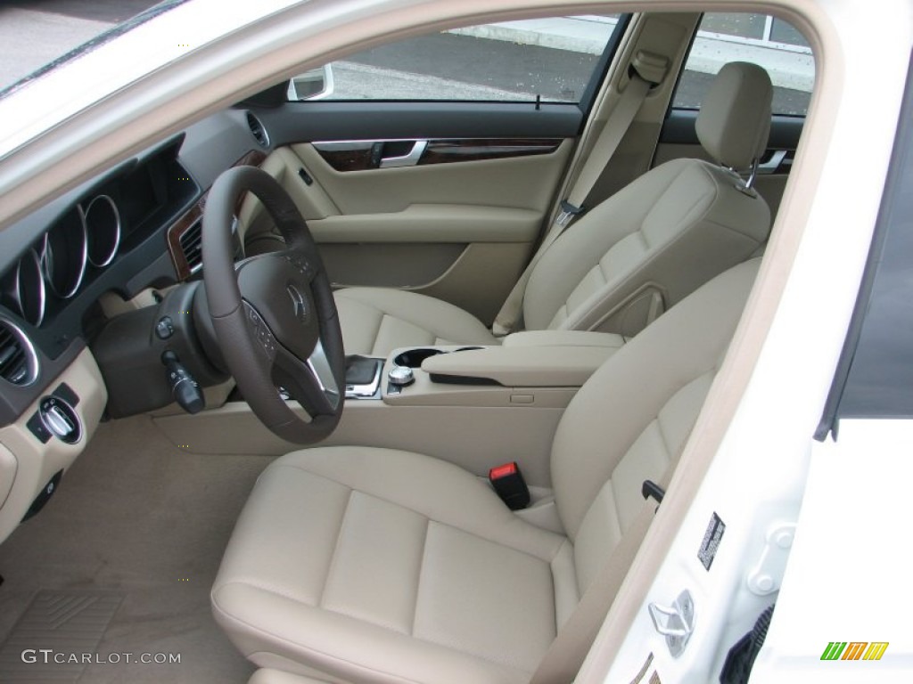 2012 C 300 Sport 4Matic - Arctic White / Almond Beige/Mocha photo #8