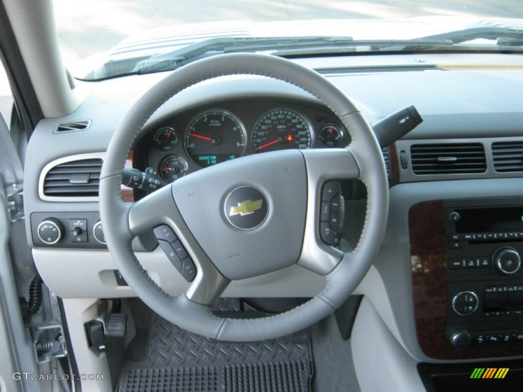 2012 Chevrolet Silverado 2500HD LTZ Crew Cab 4x4 Light Titanium/Dark Titanium Steering Wheel Photo #56855870