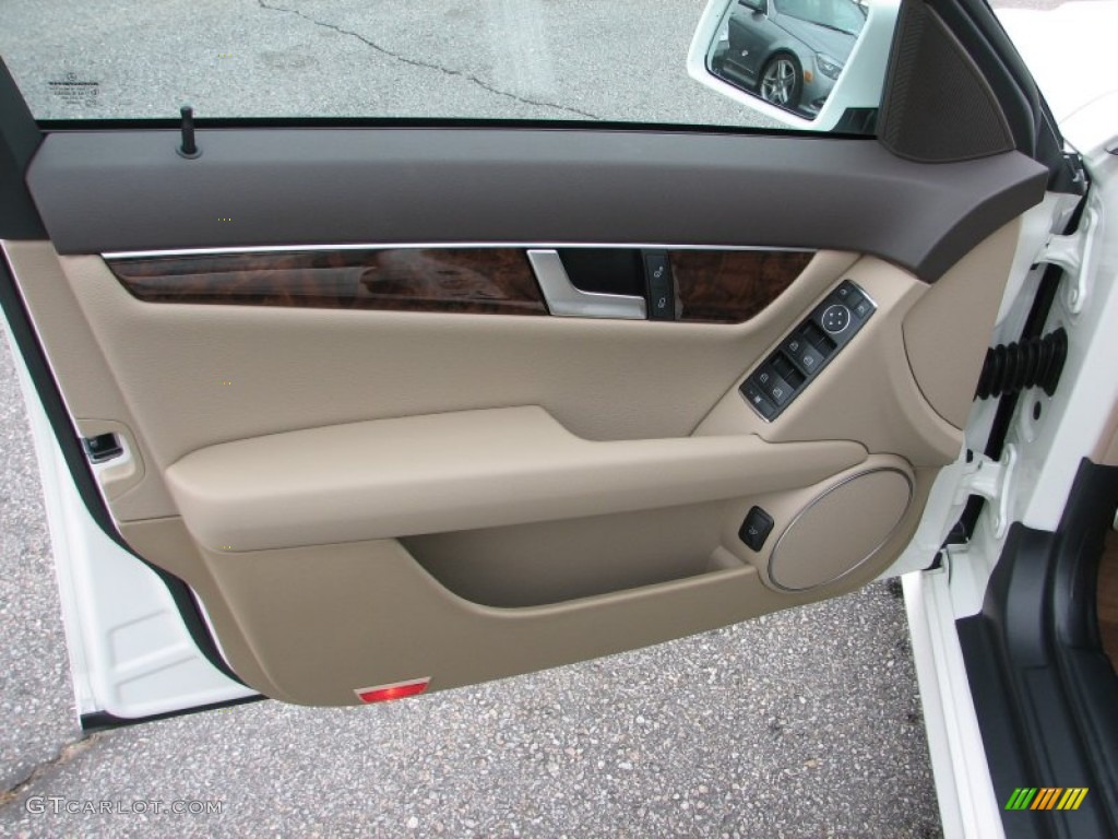 2012 Mercedes-Benz C 300 Sport 4Matic Sahara Beige Door Panel Photo #56855915