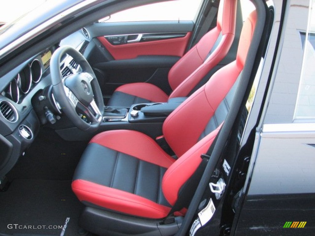 AMG Classic Red/Black Interior 2012 Mercedes-Benz C 63 AMG Photo #56856021
