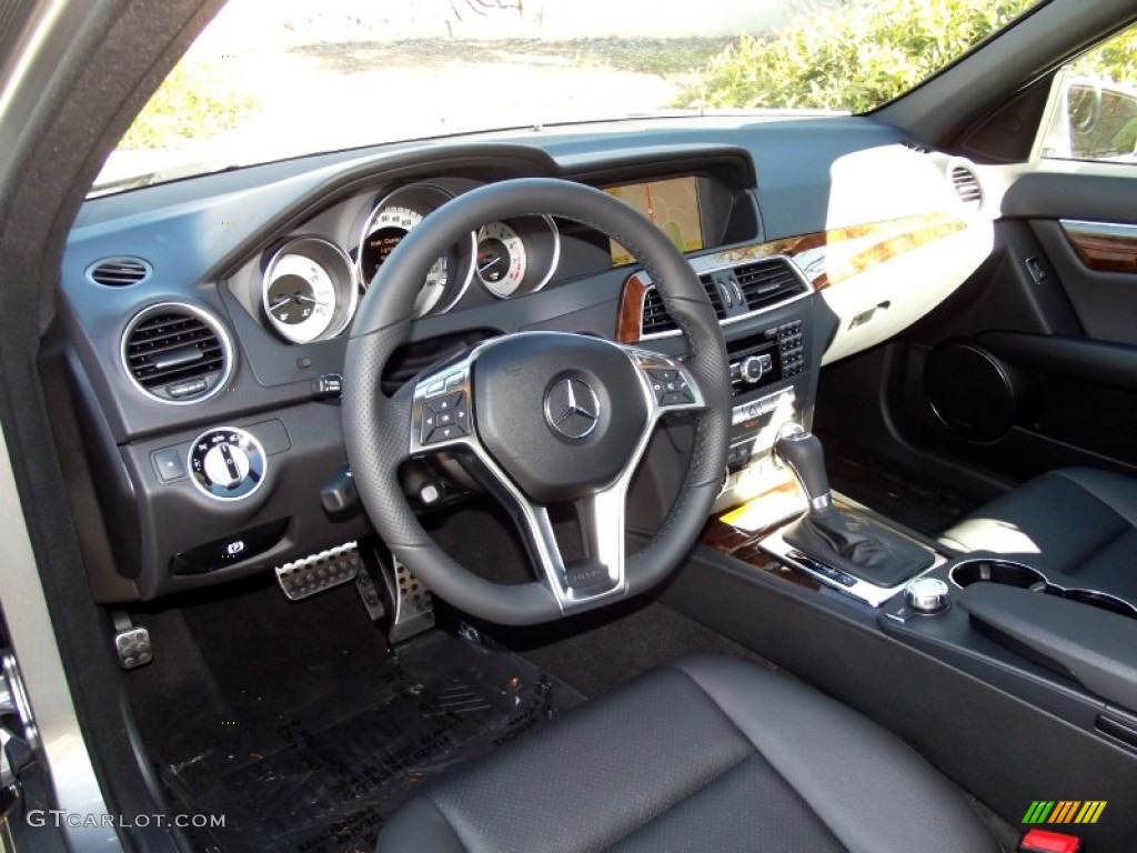 2012 Mercedes-Benz C 350 Sport Black Dashboard Photo #56856319