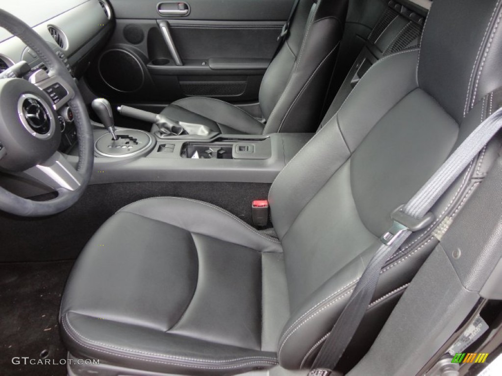 Black Interior 2010 Mazda MX-5 Miata Grand Touring Hard Top Roadster Photo #56856578