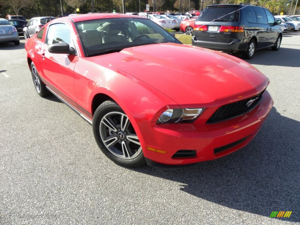 2010 Mustang V6 Coupe - Torch Red / Stone photo #1