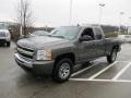 2011 Steel Green Metallic Chevrolet Silverado 1500 LS Extended Cab 4x4  photo #5