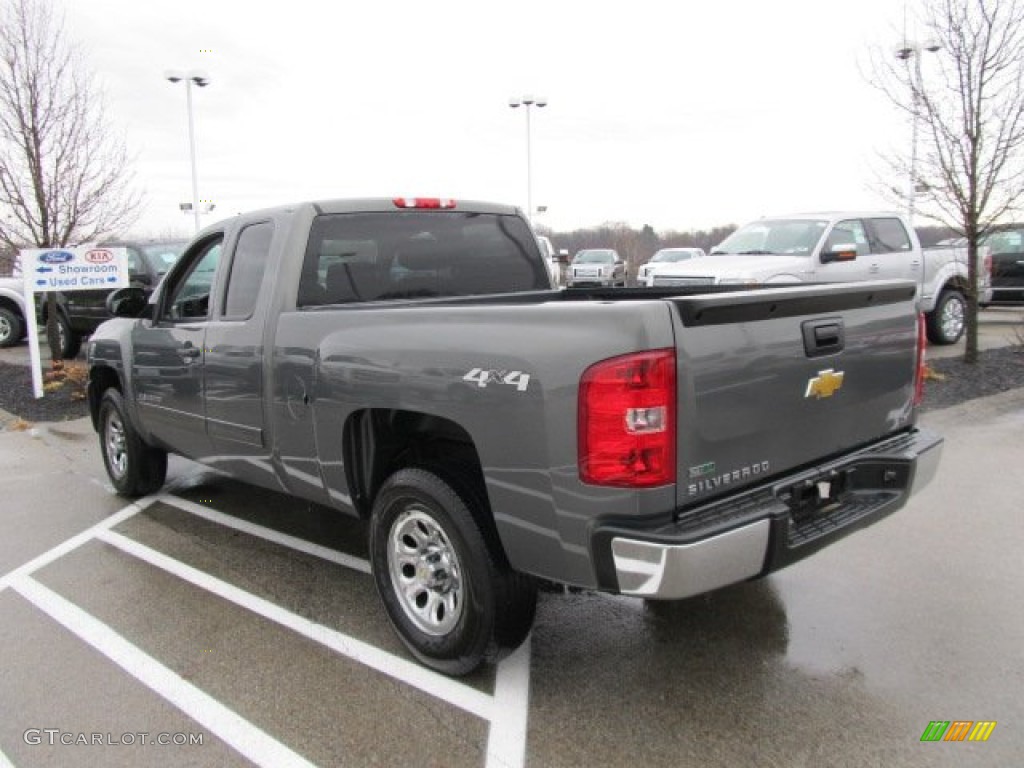 2011 Silverado 1500 LS Extended Cab 4x4 - Steel Green Metallic / Dark Titanium photo #8