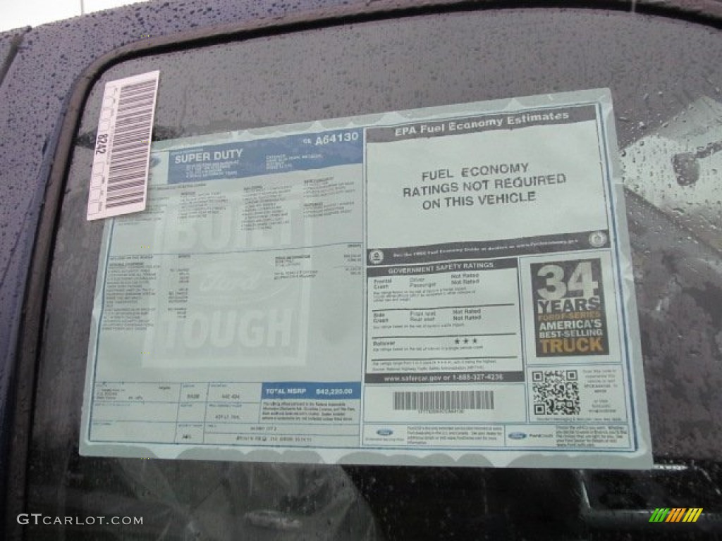 2012 Ford F250 Super Duty XLT SuperCab 4x4 Window Sticker Photo #56858972
