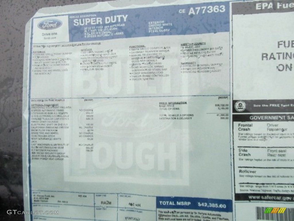 2012 F250 Super Duty XLT SuperCab 4x4 - Oxford White / Steel photo #5