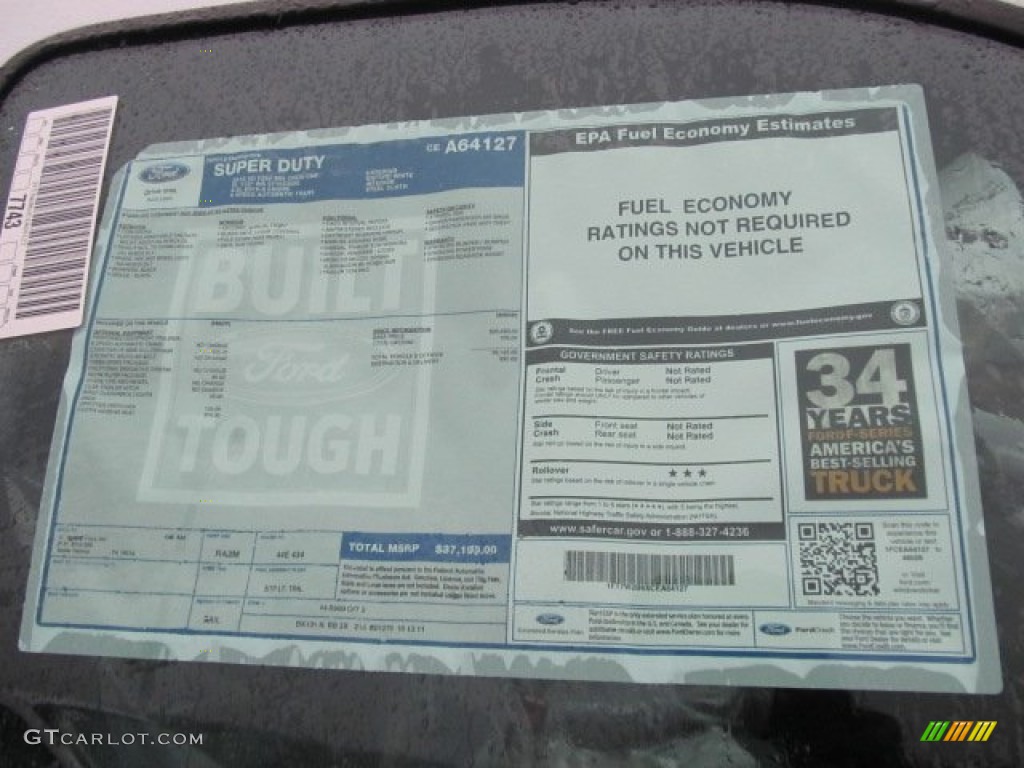 2012 Ford F250 Super Duty XL Crew Cab 4x4 Window Sticker Photo #56859356