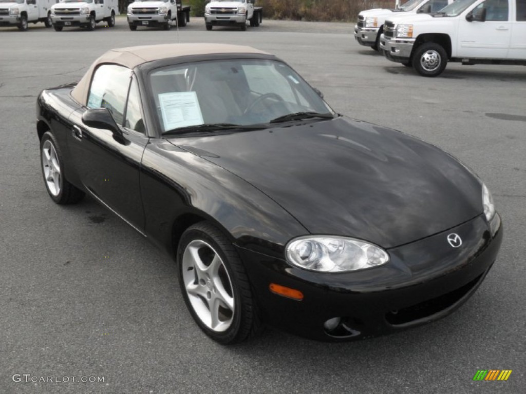 Brilliant Black 2003 Mazda MX-5 Miata LS Roadster Exterior Photo #56859518