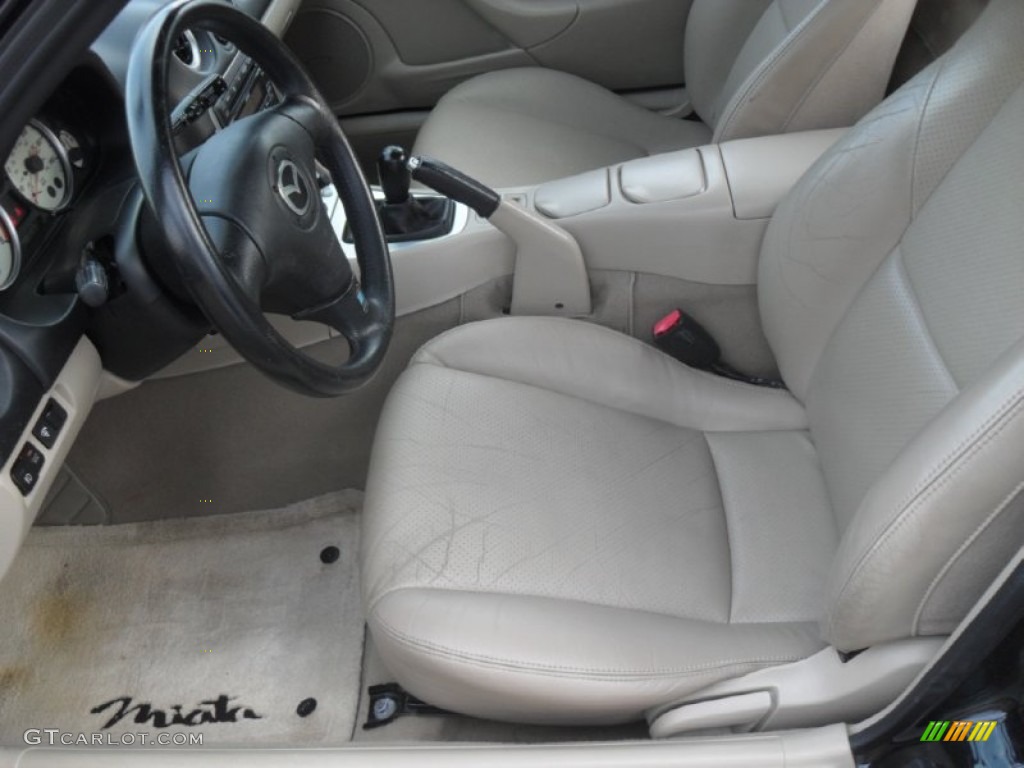 Parchment Interior 2003 Mazda MX-5 Miata LS Roadster Photo #56859533