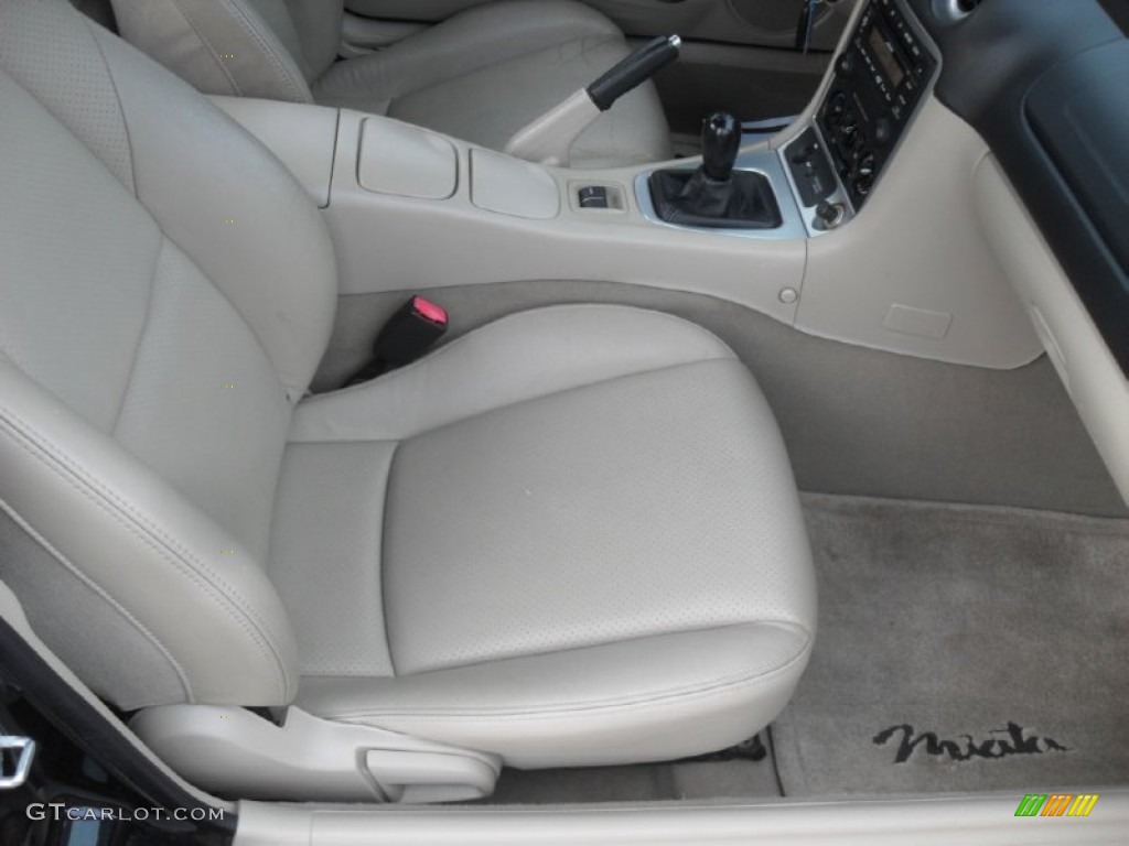 Parchment Interior 2003 Mazda MX-5 Miata LS Roadster Photo #56859611