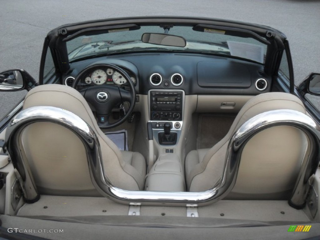 2003 Mazda MX-5 Miata LS Roadster Parchment Dashboard Photo #56859668