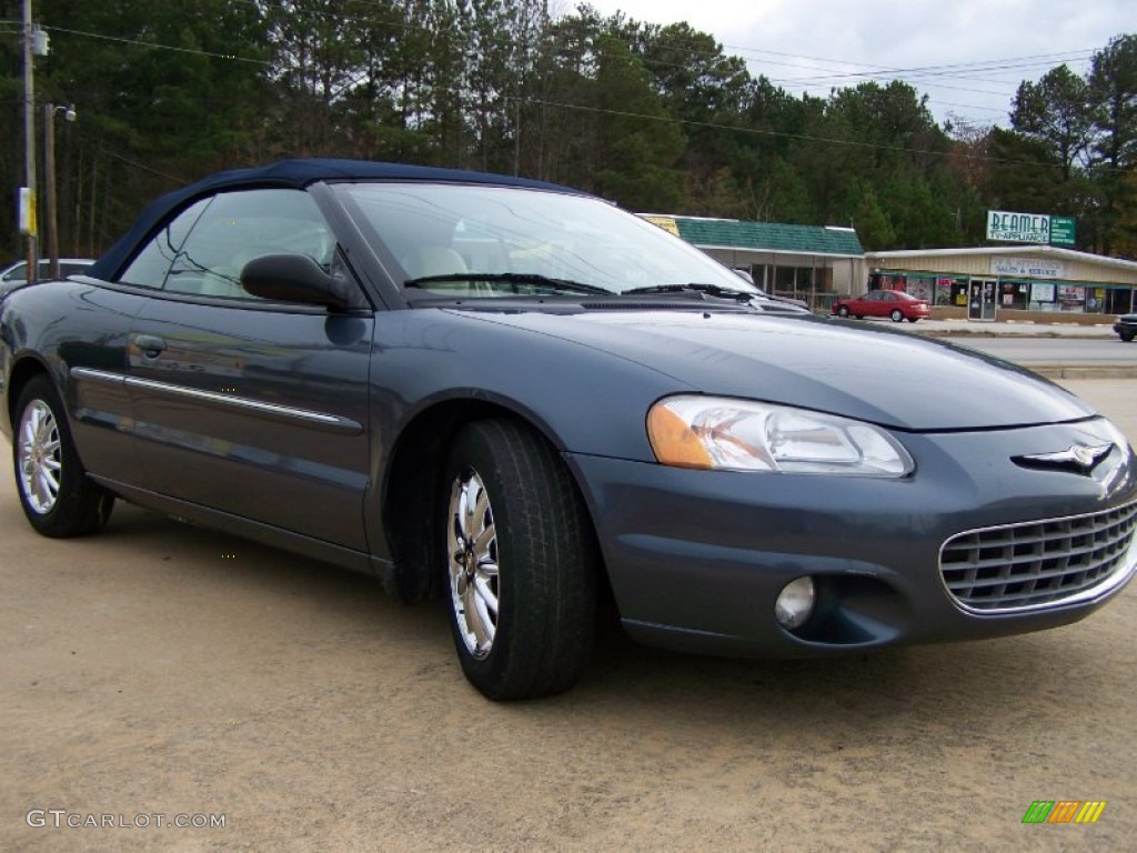 Steel Blue Pearl 2002 Chrysler Sebring Limited Convertible Exterior Photo #56860199