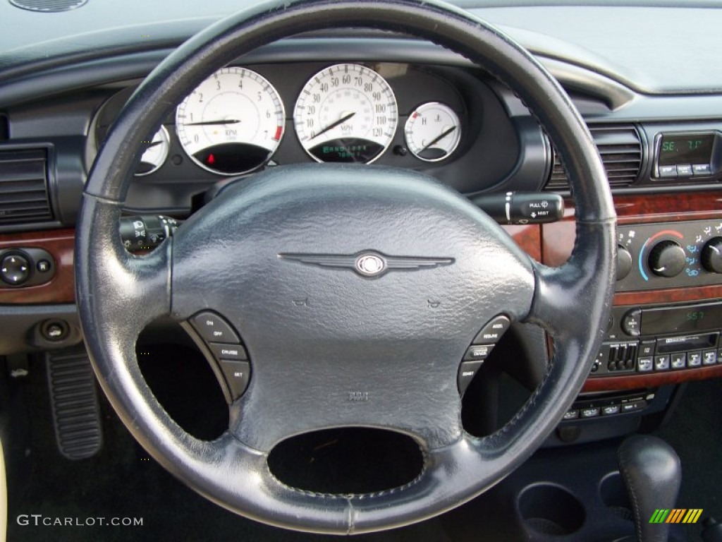 2002 Sebring Limited Convertible - Steel Blue Pearl / Sandstone photo #23