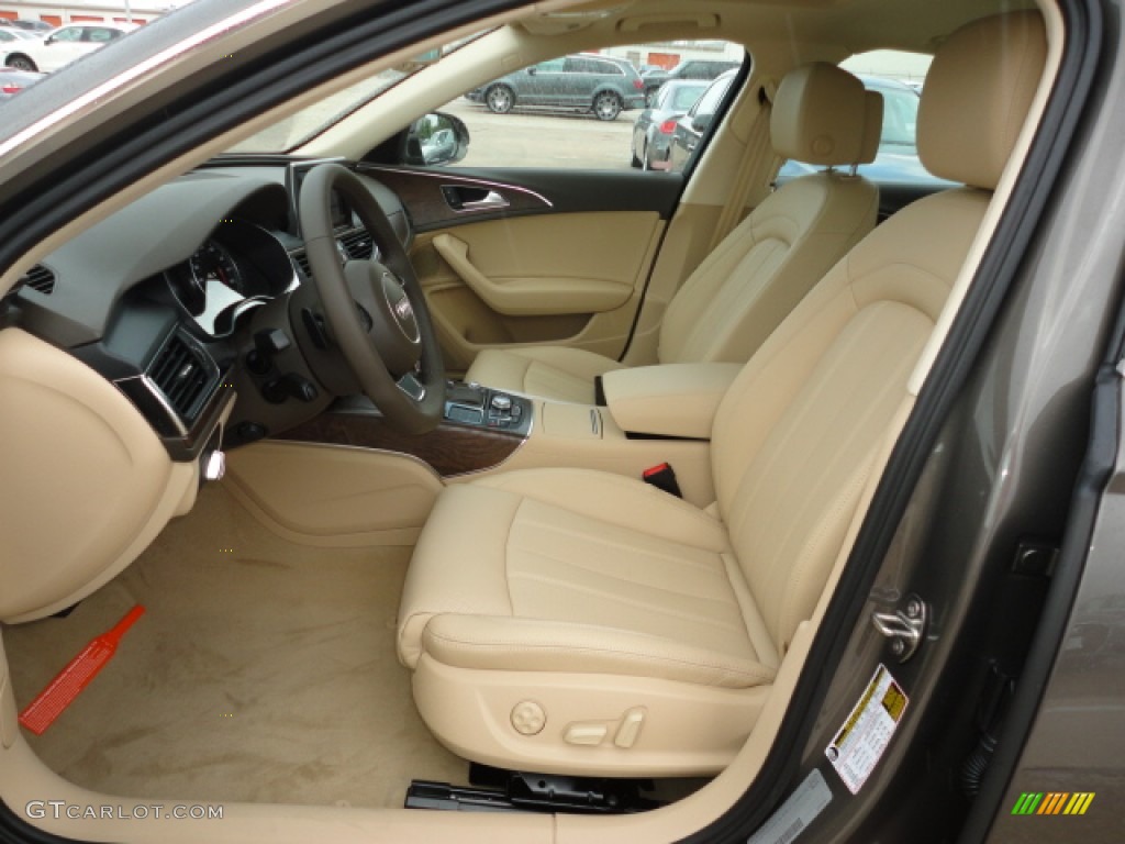 Velvet Beige Interior 2012 Audi A6 3.0T quattro Sedan Photo #56860526