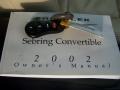 Books/Manuals of 2002 Sebring Limited Convertible