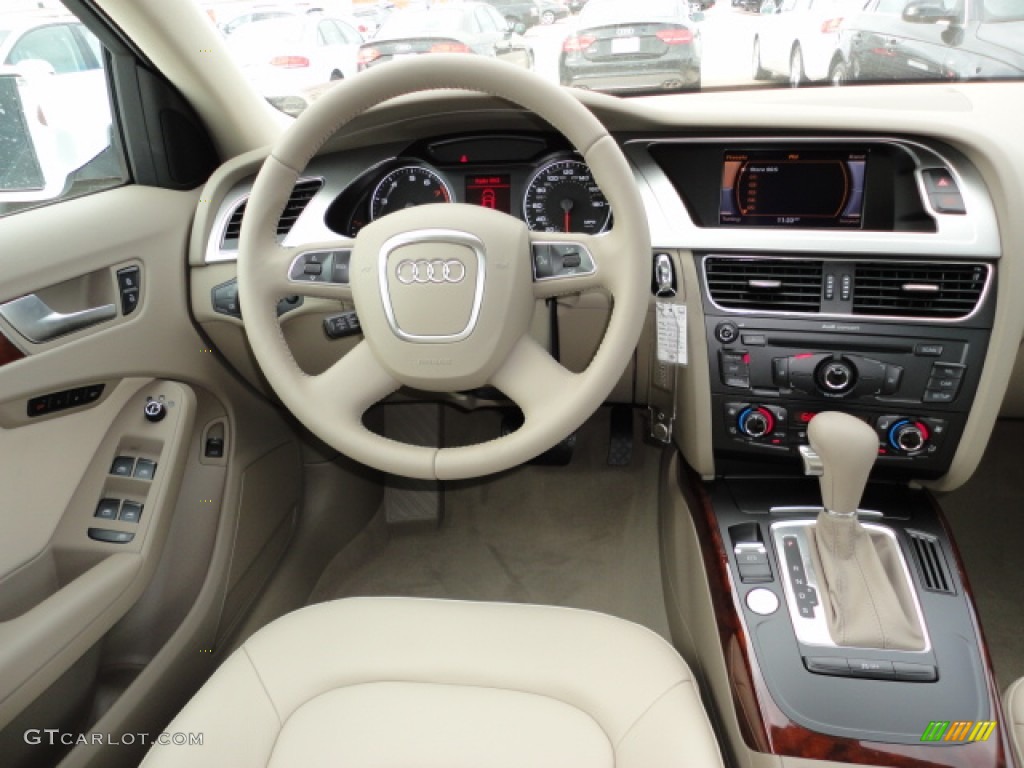 2012 Audi A4 2.0T quattro Sedan Cardamom Beige Dashboard Photo #56861462