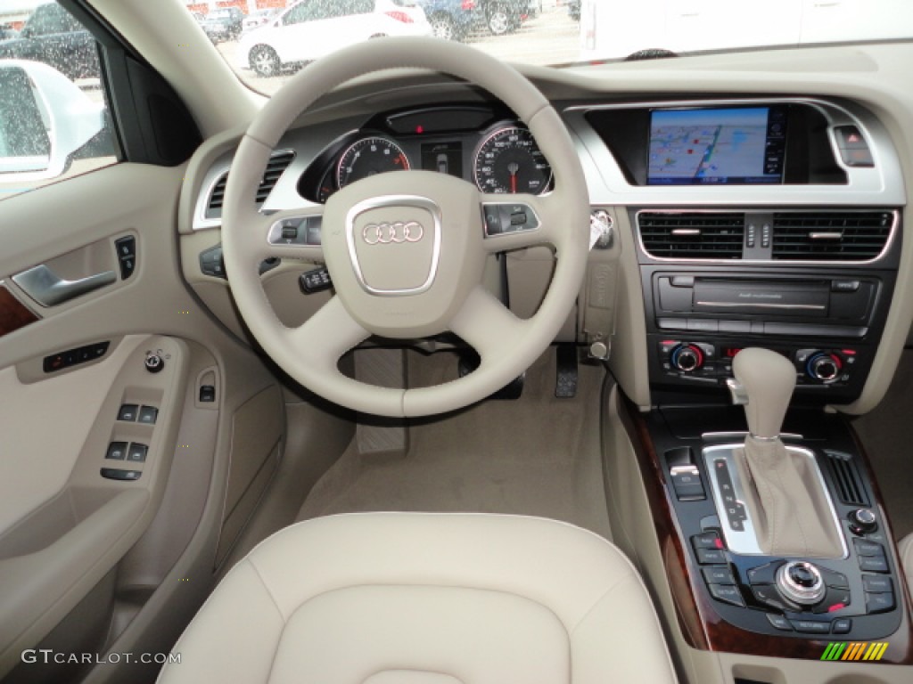 2012 Audi A4 2.0T quattro Avant Cardamom Beige Dashboard Photo #56861945