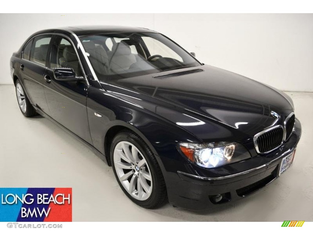 2008 7 Series 750Li Sedan - Monaco Blue Metallic / Cream Beige photo #1