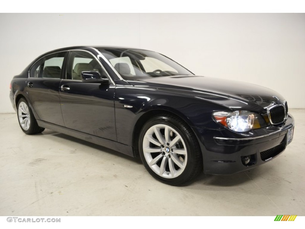 2008 7 Series 750Li Sedan - Monaco Blue Metallic / Cream Beige photo #2