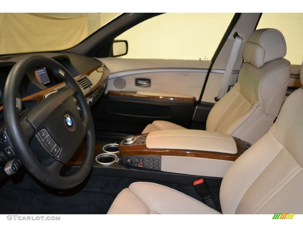 2008 7 Series 750Li Sedan - Monaco Blue Metallic / Cream Beige photo #18