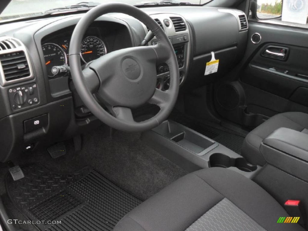 Ebony Interior 2012 Chevrolet Colorado LT Extended Cab 4x4 Photo #56862401
