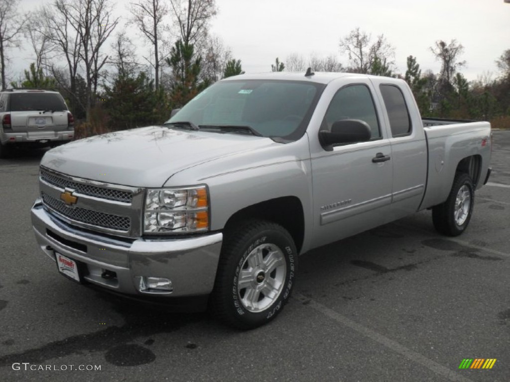 2012 Silverado 1500 LT Extended Cab 4x4 - Silver Ice Metallic / Ebony photo #1