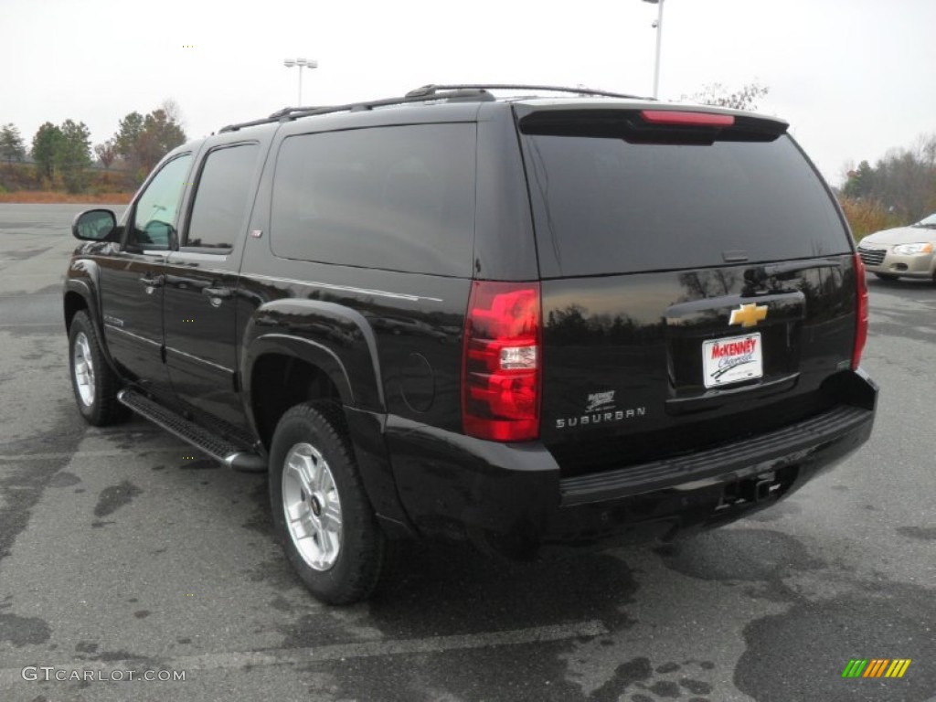 2012 Suburban LT 4x4 - Black / Ebony photo #2