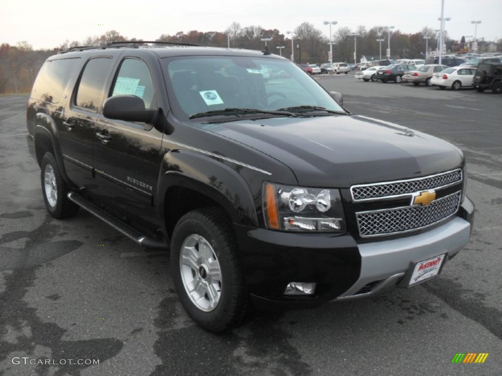 2012 Suburban LT 4x4 - Black / Ebony photo #5