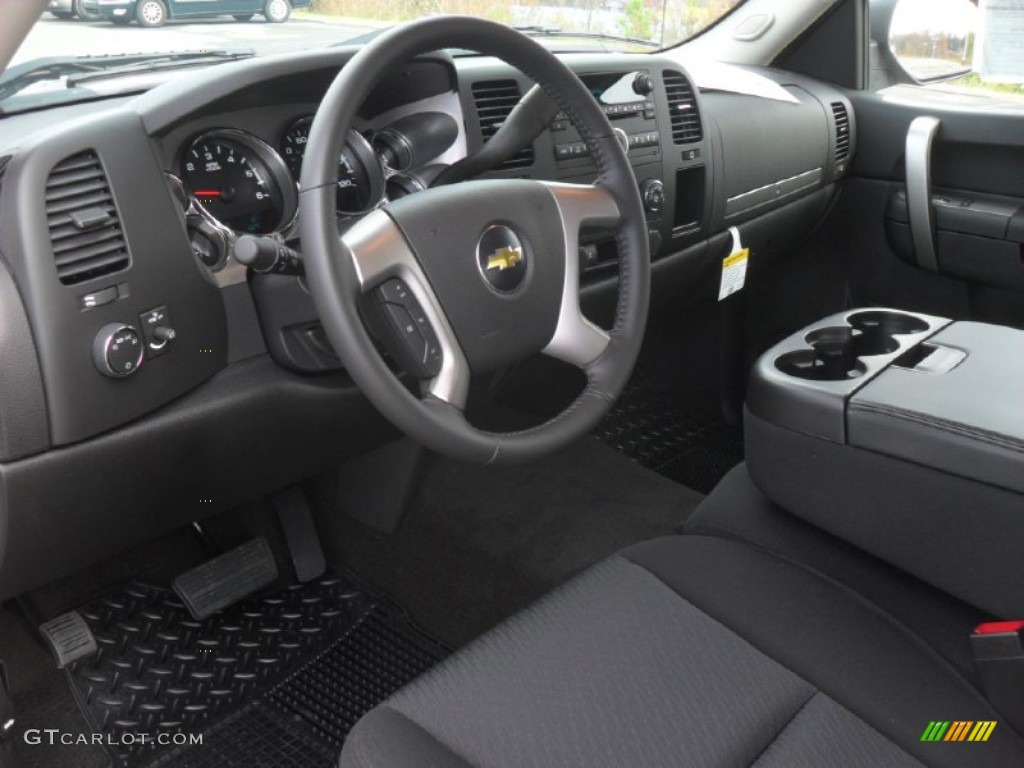Ebony Interior 2011 Chevrolet Silverado 1500 LT Extended Cab 4x4 Photo #56863551