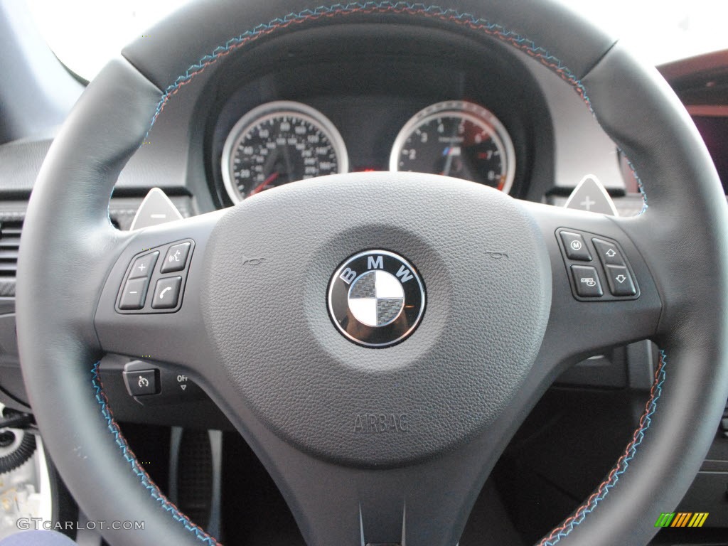 2011 BMW M3 Coupe Fox Red Novillo Leather Steering Wheel Photo #56864003