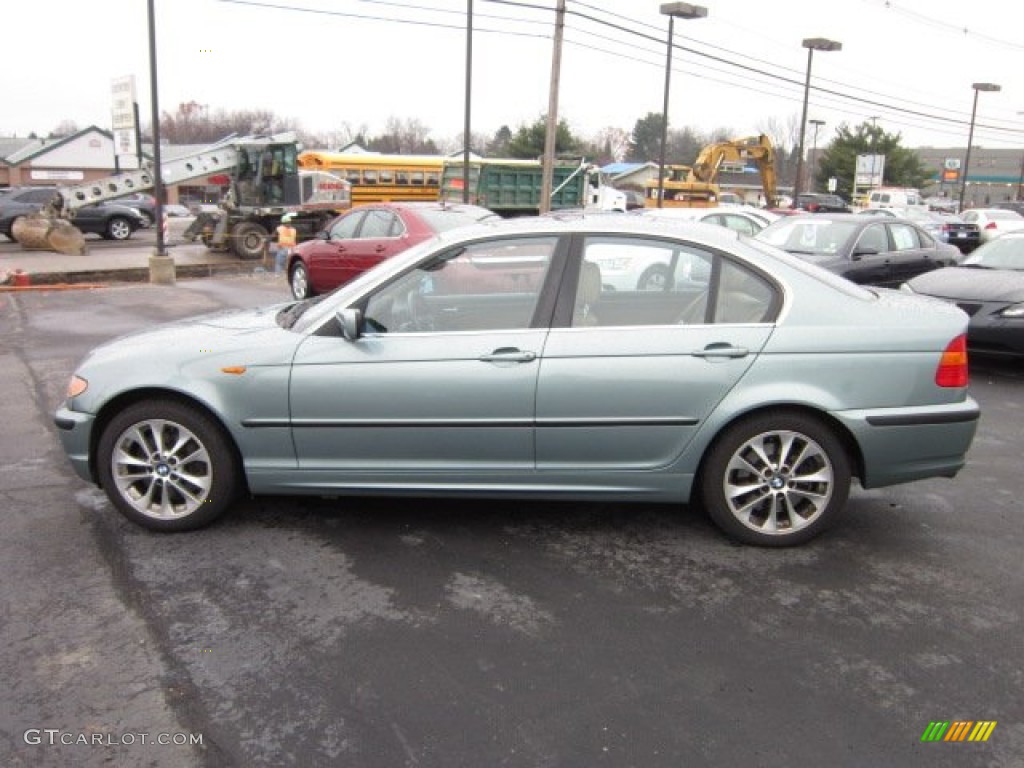 2002 3 Series 330xi Sedan - Grey Green Metallic / Natural Brown photo #4