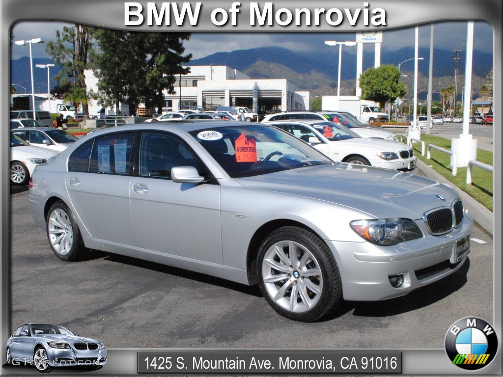 2008 7 Series 750Li Sedan - Titanium Silver Metallic / Black photo #1