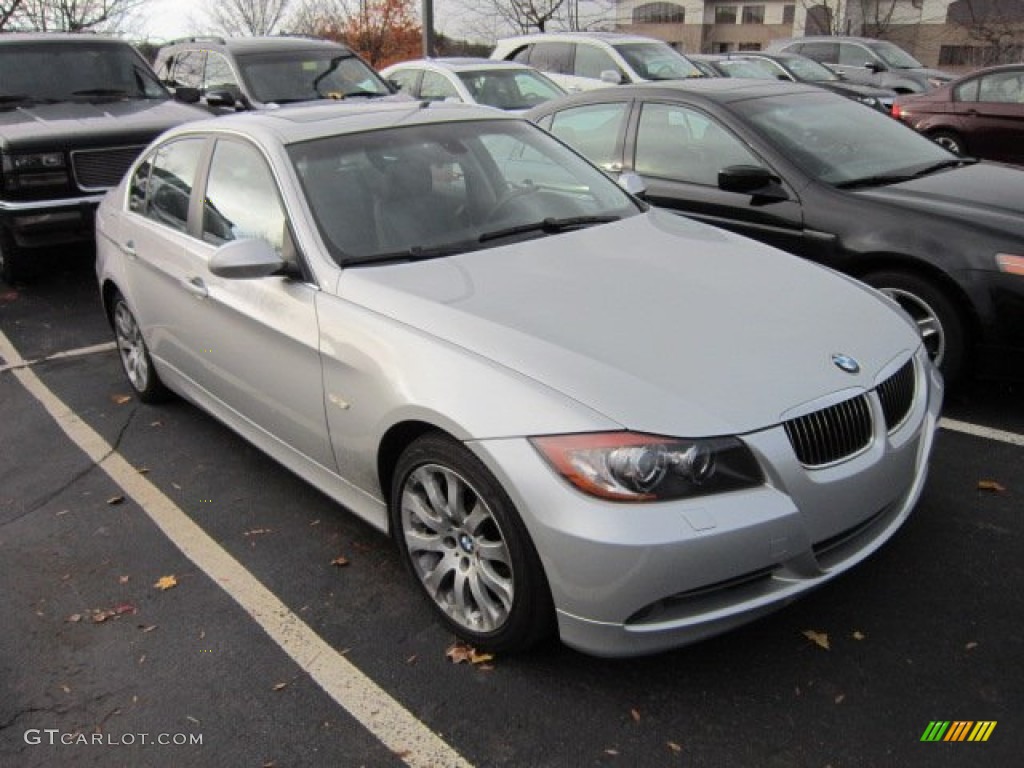 2006 3 Series 330xi Sedan - Titanium Silver Metallic / Black photo #1