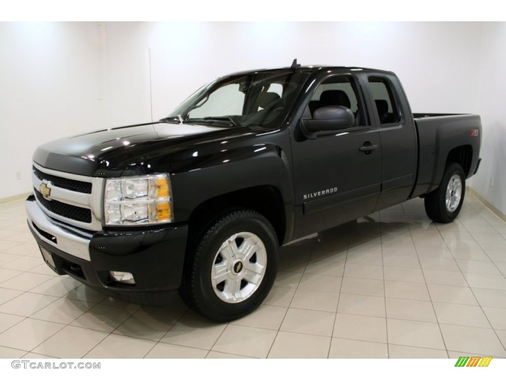 2010 Silverado 1500 LT Extended Cab 4x4 - Black / Ebony photo #3