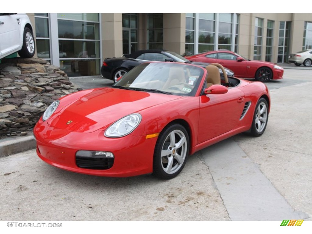 2008 Boxster  - Guards Red / Sand Beige photo #13