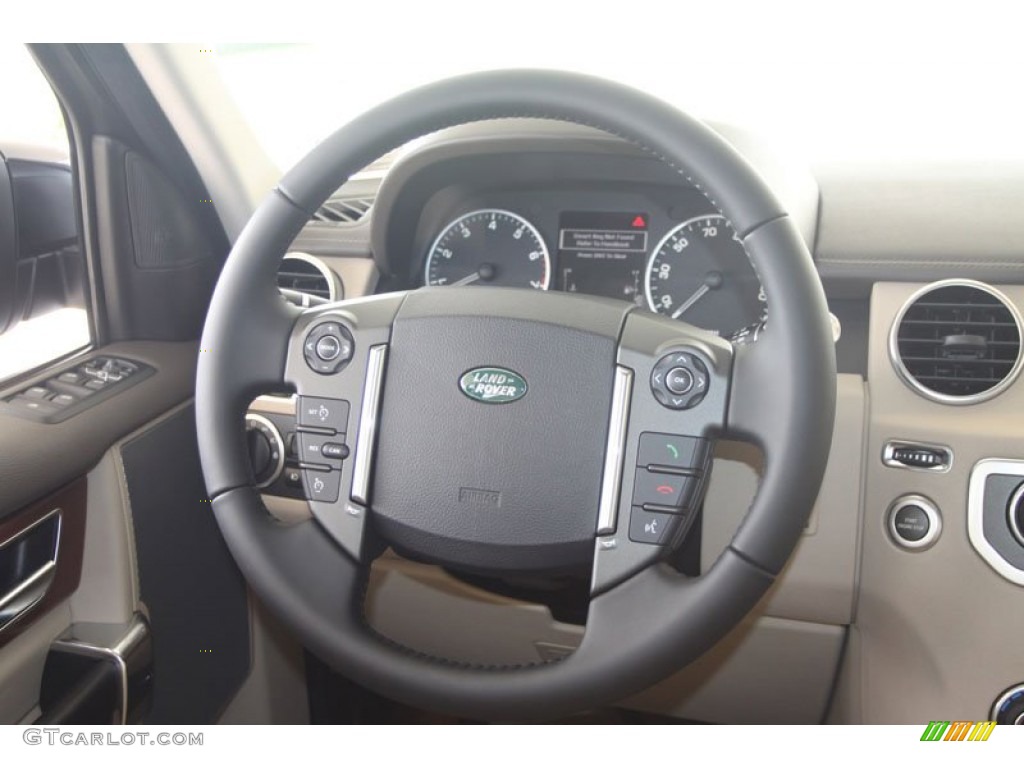 2012 Land Rover LR4 HSE Almond/Nutmeg Steering Wheel Photo #56867731