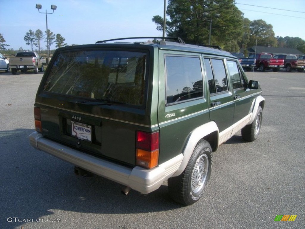 1996 Cherokee Country 4WD - Moss Green Pearl / Tan photo #5