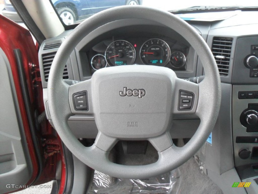 2007 Jeep Grand Cherokee Laredo Medium Slate Gray Steering Wheel Photo #56869010