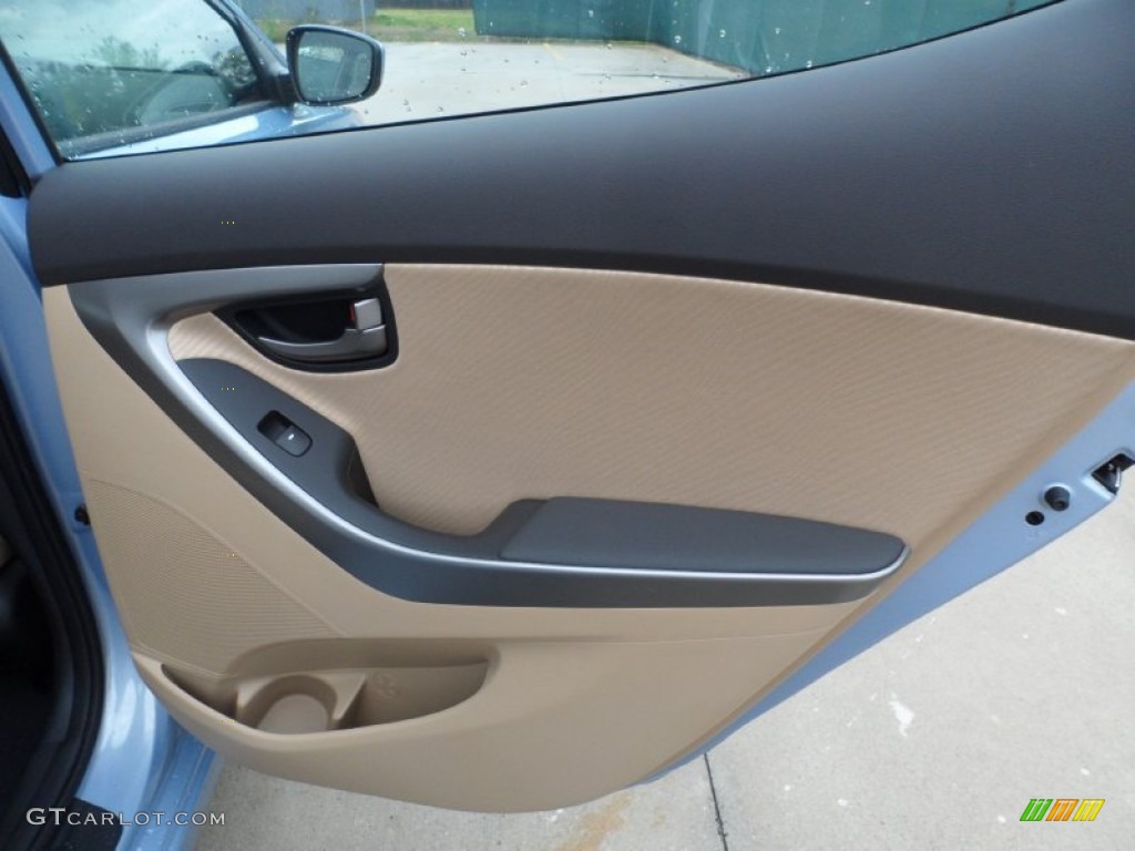 2012 Elantra GLS - Blue Sky Metallic / Beige photo #20