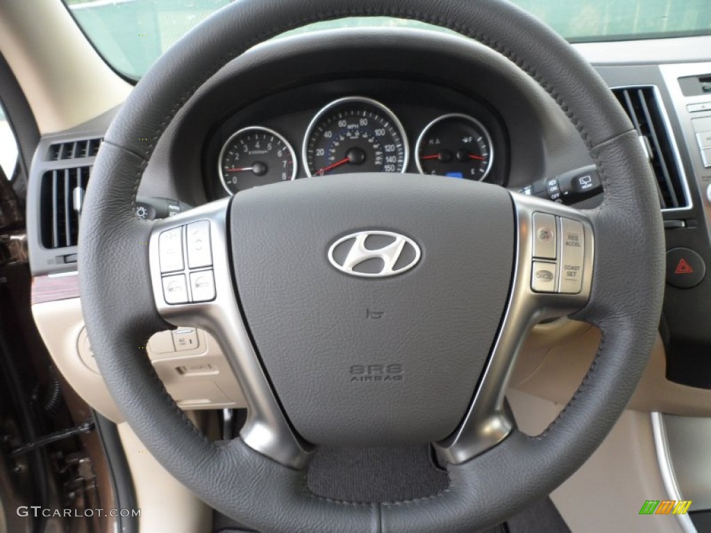2012 Hyundai Veracruz Limited Beige Steering Wheel Photo #56869412