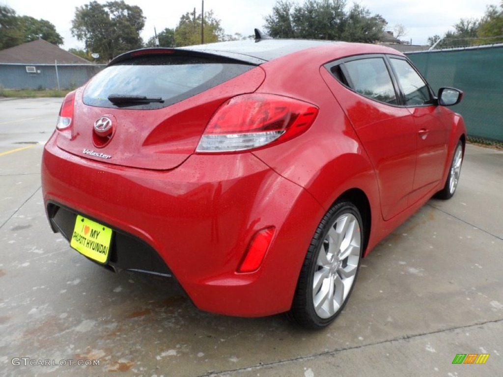 2012 Veloster  - Boston Red / Gray photo #3