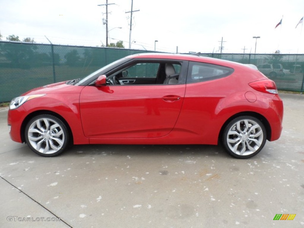 2012 Veloster  - Boston Red / Gray photo #6