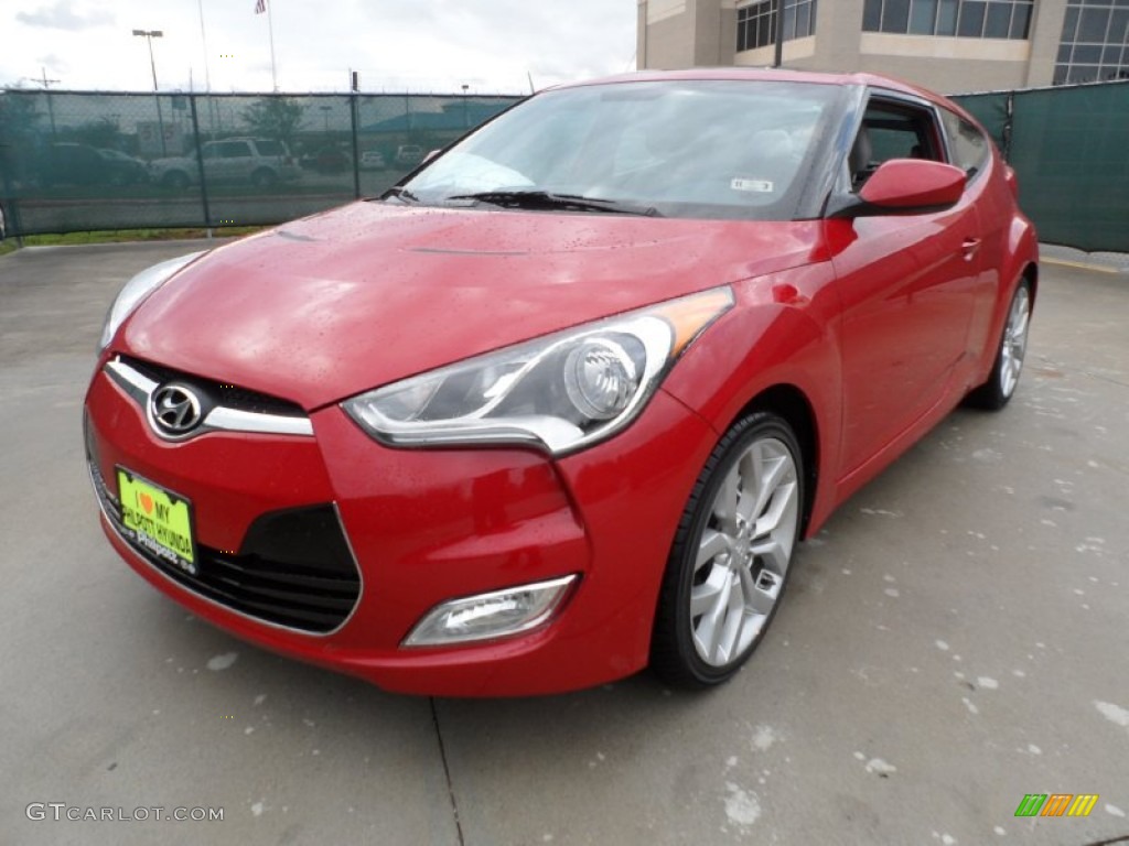 2012 Veloster  - Boston Red / Gray photo #7