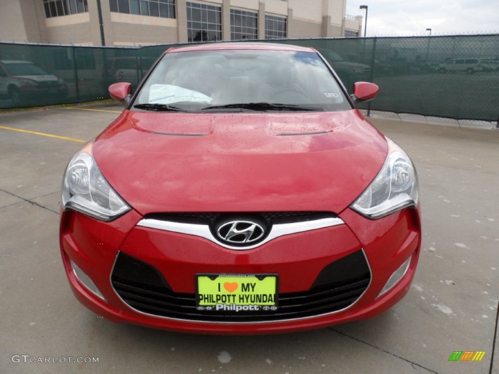 2012 Veloster  - Boston Red / Gray photo #8