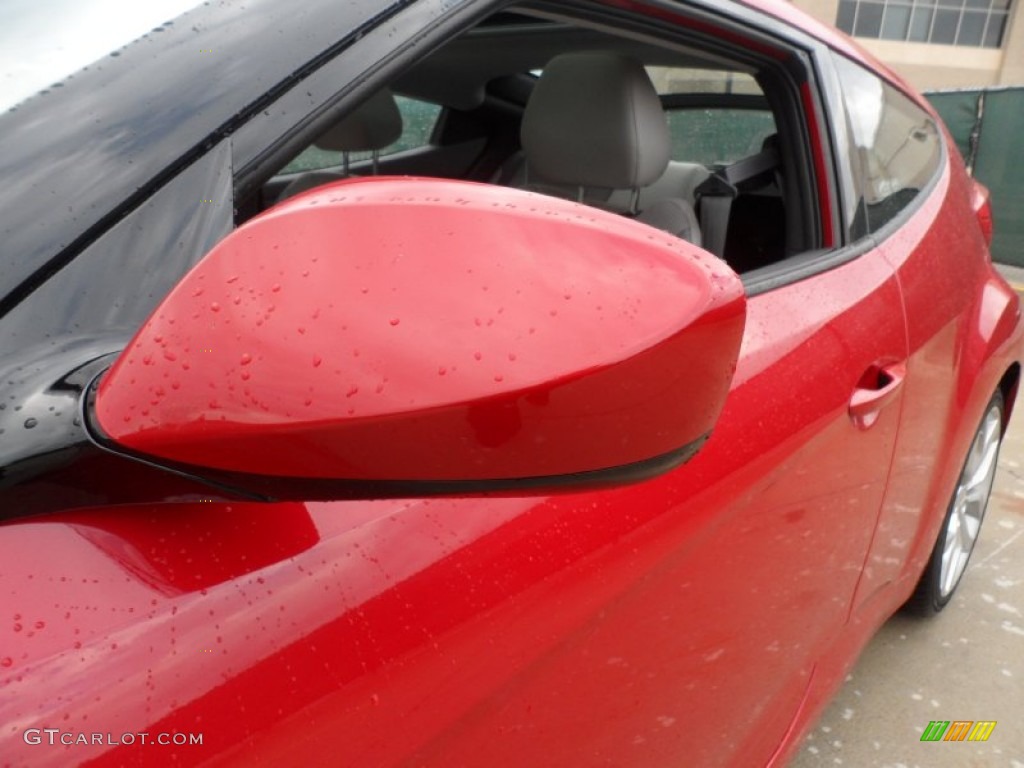 2012 Veloster  - Boston Red / Gray photo #12