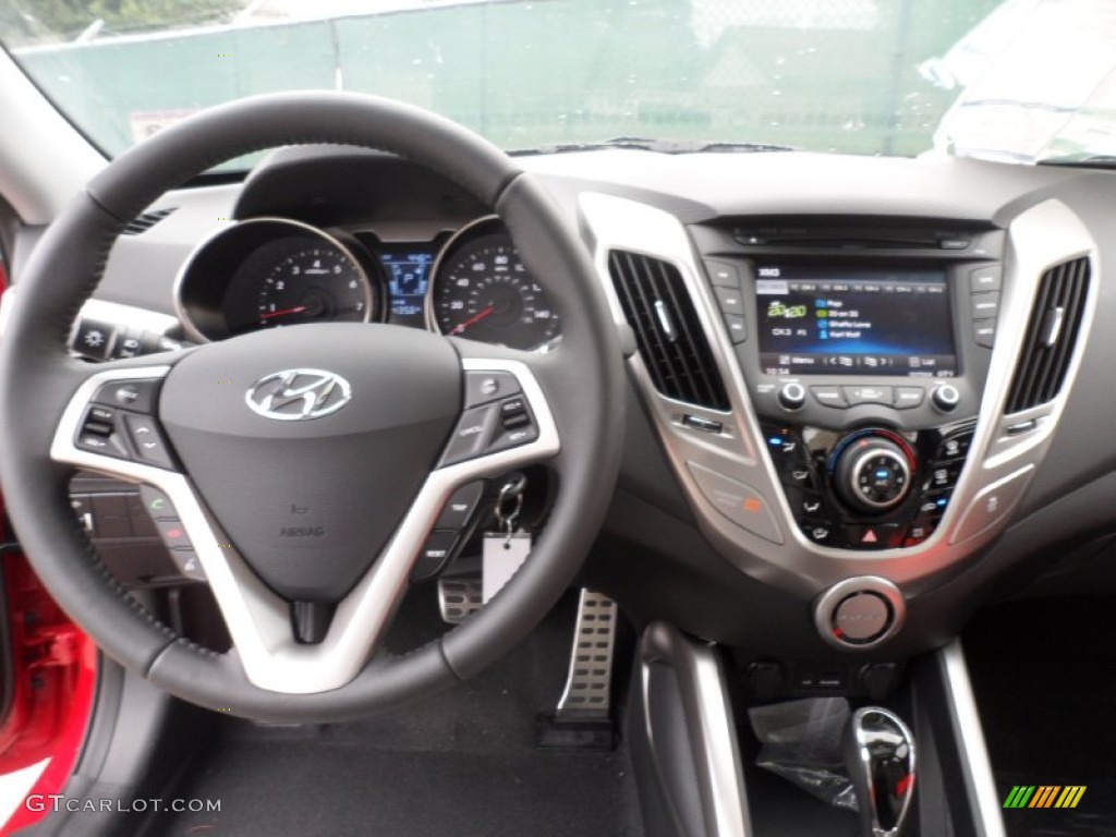 2012 Veloster  - Boston Red / Gray photo #25