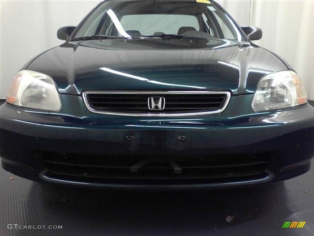 1997 Civic LX Sedan - Cypress Green Metallic / Gray photo #2